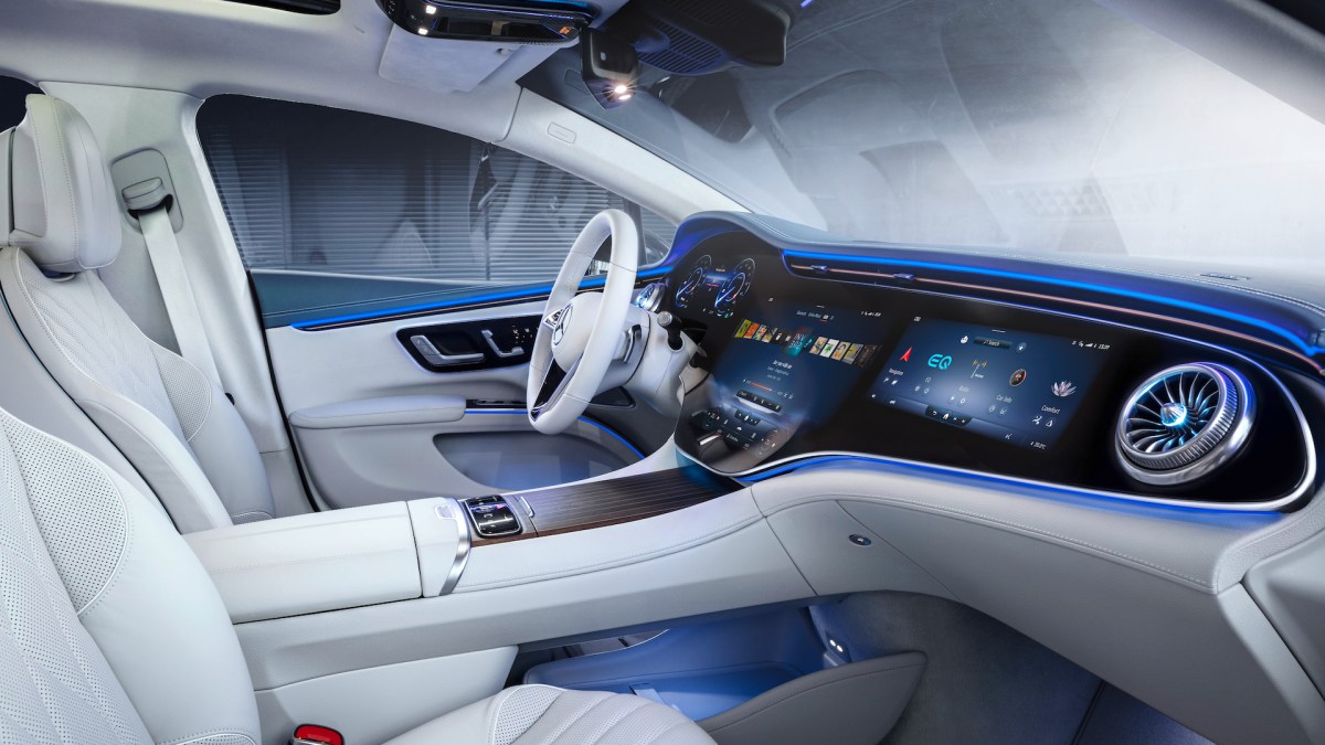 Intérieur de la Mercedes EQS // Source : Mercedes Intérieur de la Mercedes EQS // Source : Mercedes