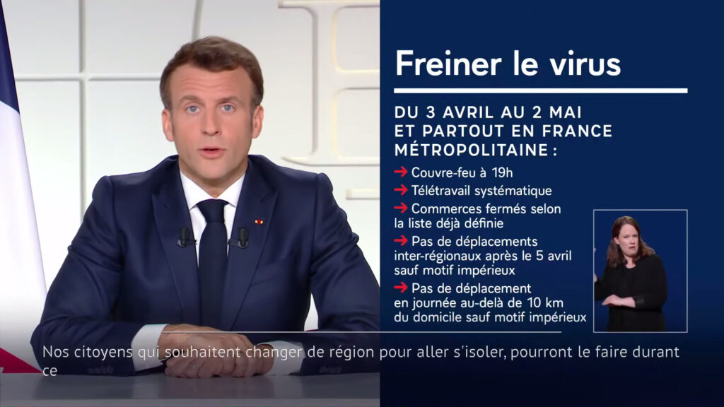 Emmanuel Macron le 31/03/21 // Source : Élysée Emmanuel Macron le 31/03/21 // Source : Élysée