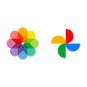 Le logo d’Apple Photos à gauche. Le logo de Google Photos à droite. // Source : Numerama Le logo d’Apple Photos à gauche. Le logo de Google Photos à droite. // Source : Numerama