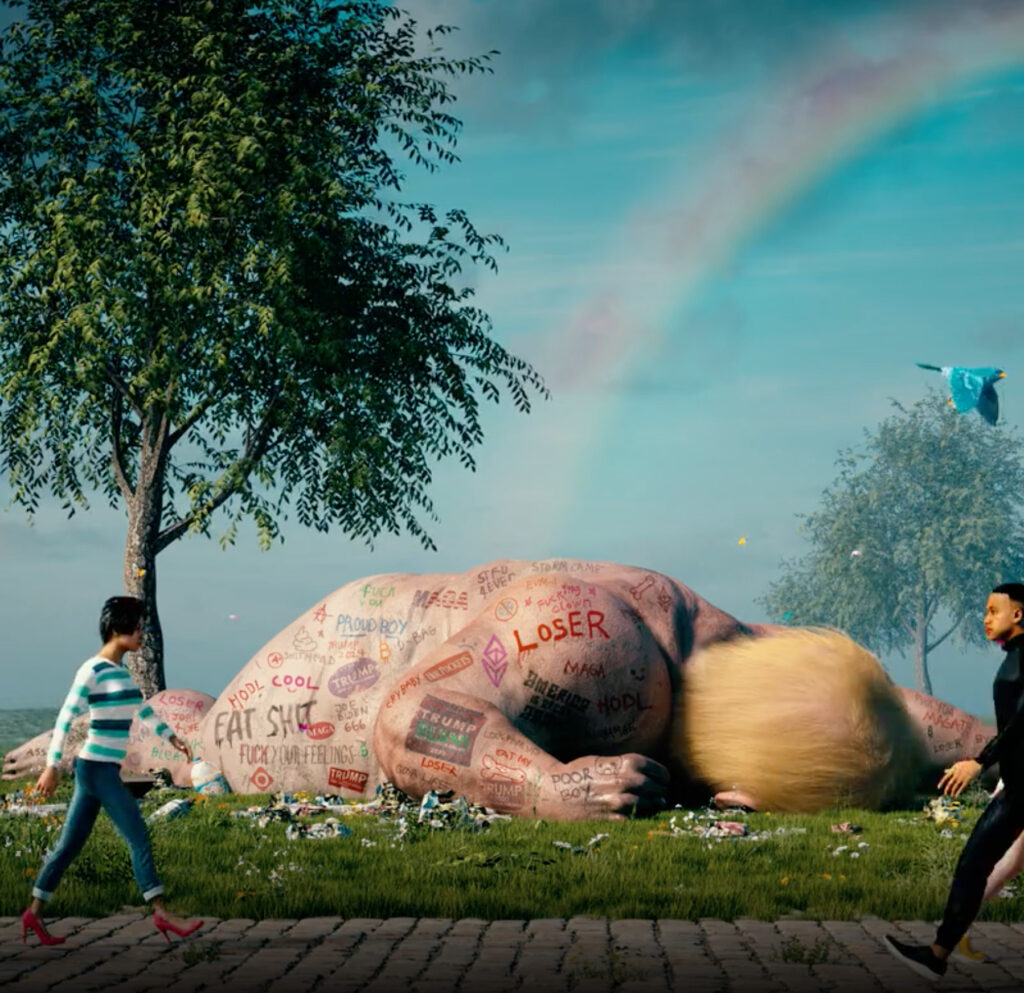 Un extrait de la vidéo Crossroad, de Beeple // Source : Beeple Un extrait de la vidéo Crossroad, de Beeple // Source : Beeple