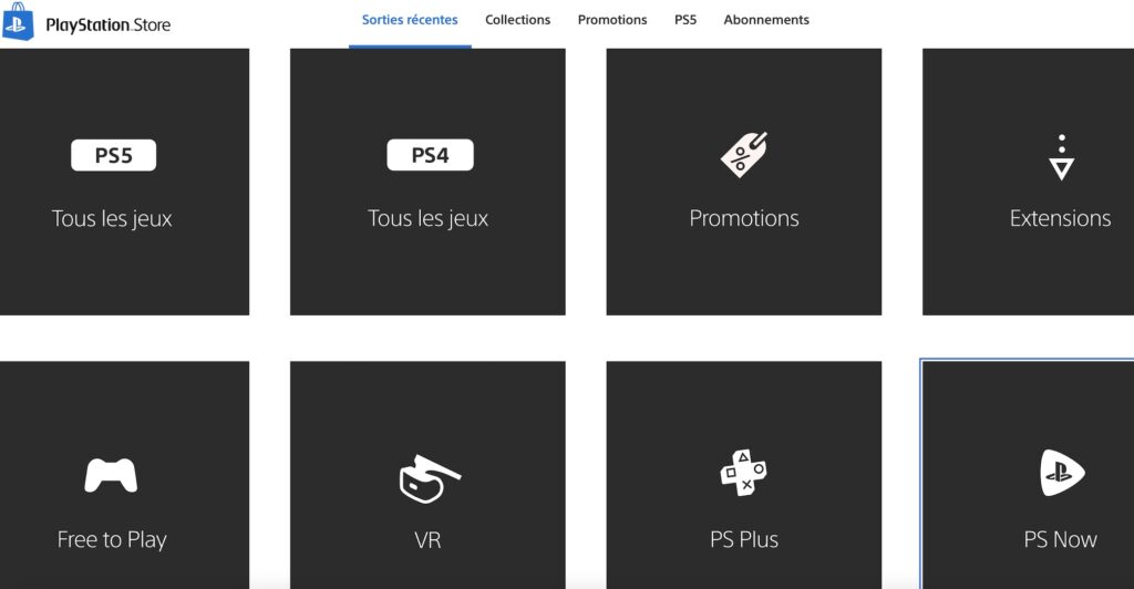 Le PlayStation Store de Sony // Source : Capture d'écran Le PlayStation Store de Sony // Source : Capture d'écran
