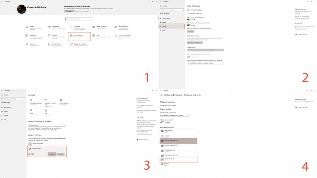 La marche à suivre pour finir d'installer la disposition de clavier (cliquez pour agrandir) // Source : Capture d'écran Numerama La marche à suivre pour finir d'installer la disposition de clavier (cliquez pour agrandir) // Source : Capture d'écran Numerama
