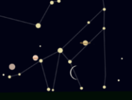 Alignement des planètes et de la Lune, bas sur l'horizon. // Source : Nino Barbey pour Numerama Alignement des planètes et de la Lune, bas sur l'horizon. // Source : Nino Barbey pour Numerama