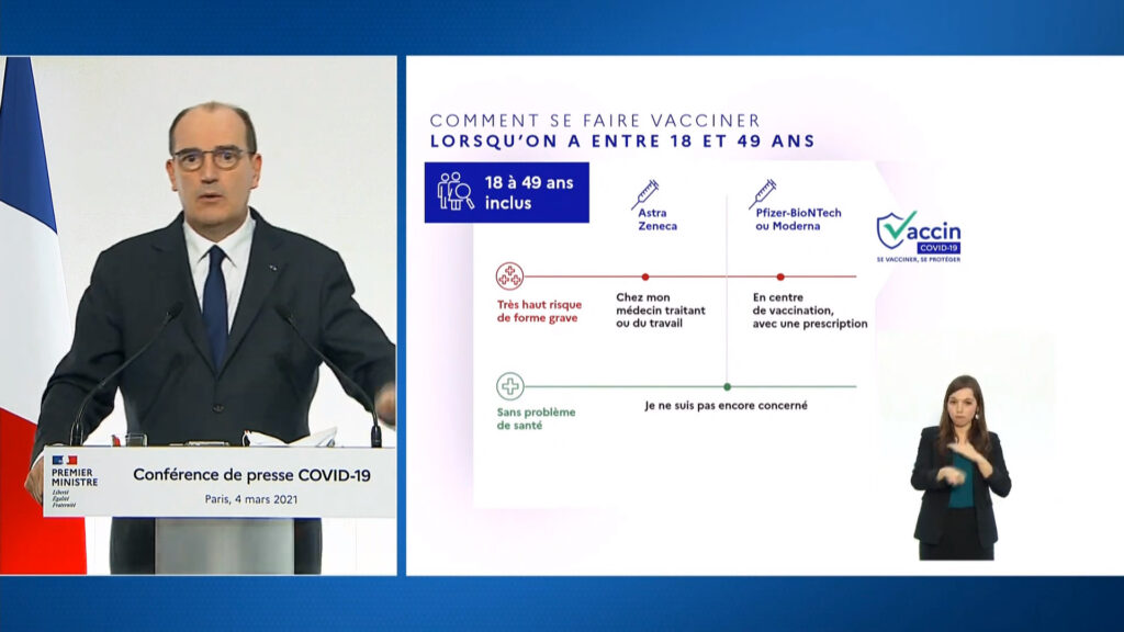La vaccination pour les moins de 50 ans // Source : Capture d'écran Numerama La vaccination pour les moins de 50 ans // Source : Capture d'écran Numerama
