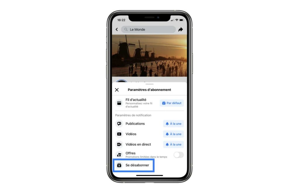 Facebook se désabonner Facebook se désabonner