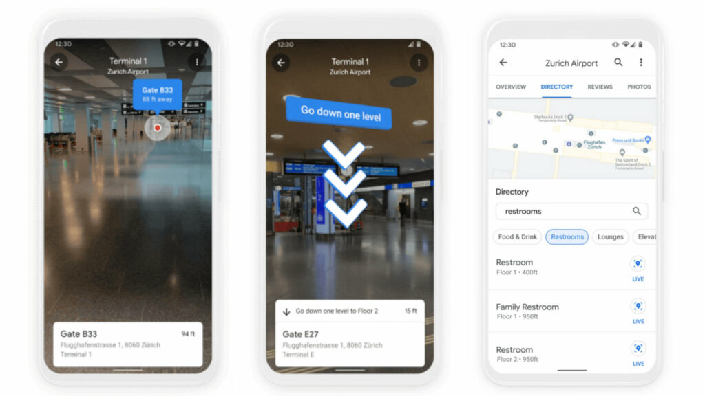La navigation en réalité augmentée proposée par Google // Source : Google