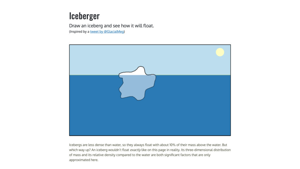 Le site Iceberger. // Source : Capture d'écran Iceberger Le site Iceberger. // Source : Capture d'écran Iceberger