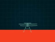 Ingenuity sur Mars, illustration. // Source : Nino Barbey pour Numerama Ingenuity sur Mars, illustration. // Source : Nino Barbey pour Numerama
