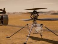 Représentation d'Ingenuity sur Mars, une fois posé par Perseverance. // Source : NASA/JPL-Caltech Représentation d'Ingenuity sur Mars, une fois posé par Perseverance. // Source : NASA/JPL-Caltech