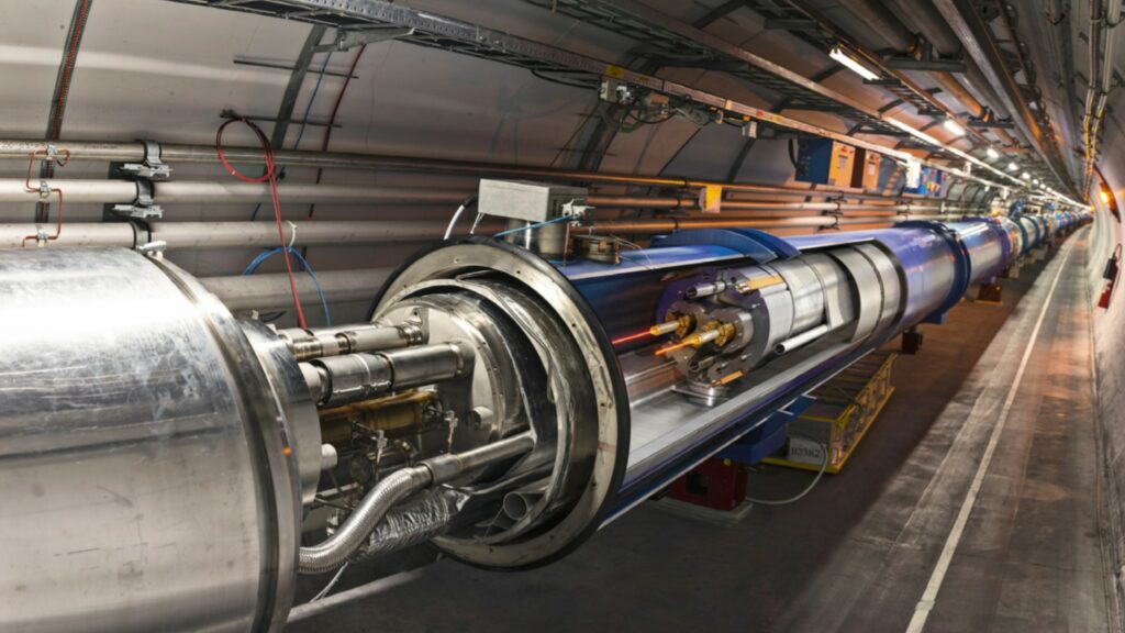 Image du LHC, là où les particules sont « collisionnées ». // Source : CERN Image du LHC, là où les particules sont « collisionnées ». // Source : CERN