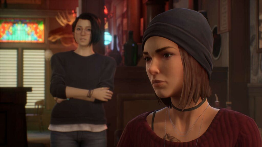 Steph (devant) et Alex (en fond) dans LiS : True Colors. // Source : Square Enix/Deck Nine Steph (devant) et Alex (en fond) dans LiS : True Colors. // Source : Square Enix/Deck Nine