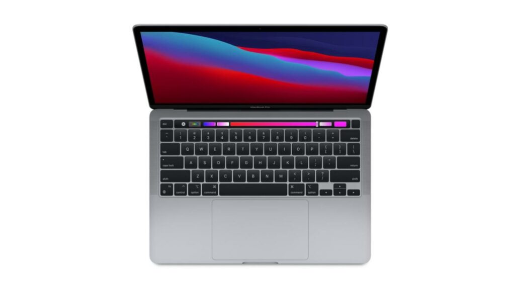 Le MacBook Pro 13 d'Apple, équipé de la puce M1.