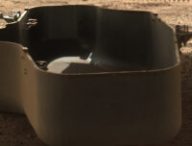 La protection d'Ingenuity a été larguée. // Source : NASA/JPL-Caltech La protection d'Ingenuity a été larguée. // Source : NASA/JPL-Caltech