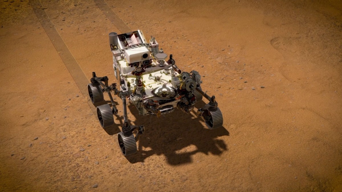 Perseverance sur Mars (illustration). // Source : NASA/JPL-Caltech Perseverance sur Mars (illustration). // Source : NASA/JPL-Caltech