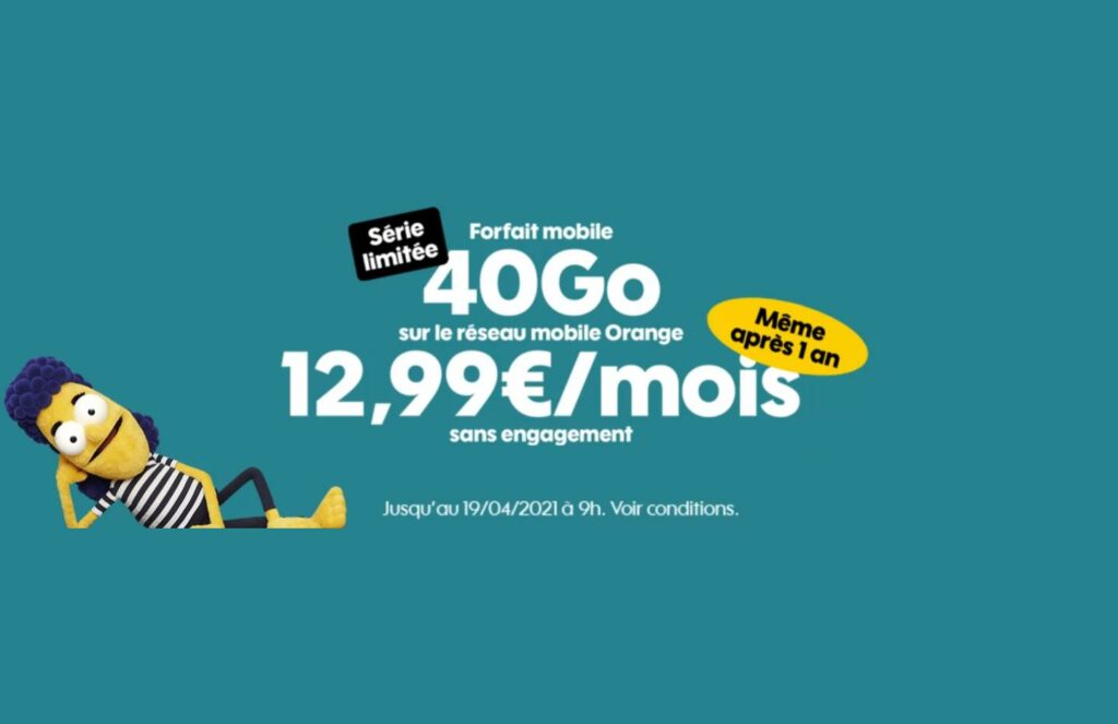 Sosh 40 Go à 12,99 euros par mois Sosh 40 Go à 12,99 euros par mois