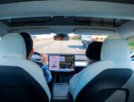 Habitacle de la Tesla Model 3 // Source : Louise Audry pour Numerama