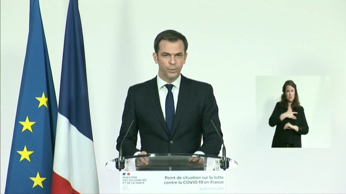 Olivier Véran le 11 mars 2021. // Source : Ministère de la Santé Olivier Véran le 11 mars 2021. // Source : Ministère de la Santé