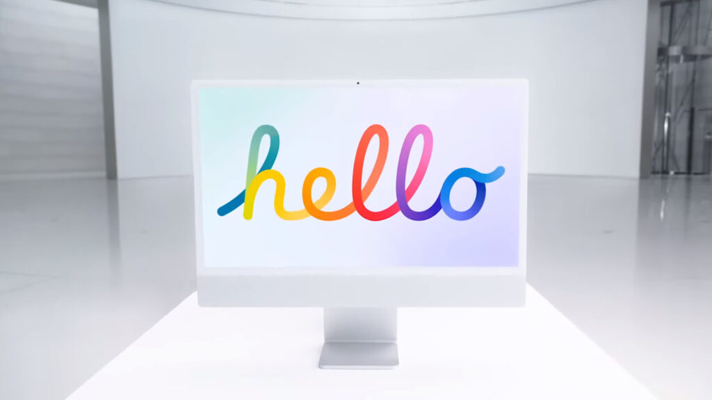 Les nouveaux iMac avec processeur M1 // Source : Capture d'écran Numerama
