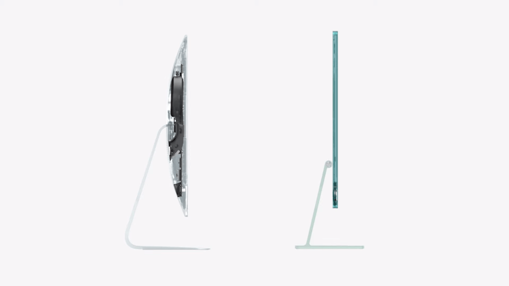 Les nouveaux iMac avec processeur M1 // Source : Capture d'écran Numerama