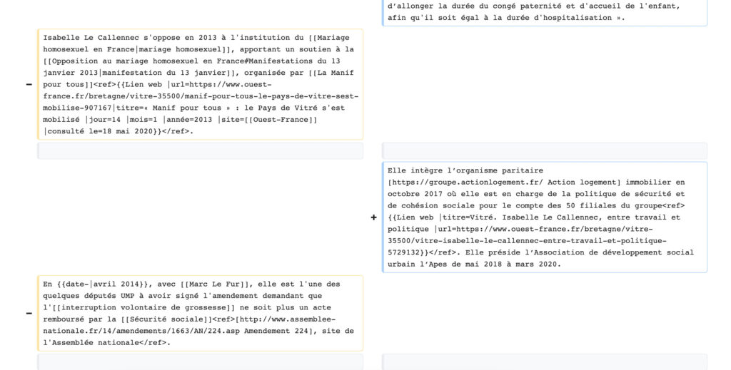 Les tentatives d'effacements de l'historique de la députée Isabelle Le Callennec // Source : Wikipedia Les tentatives d'effacements de l'historique de la députée Isabelle Le Callennec // Source : Wikipedia