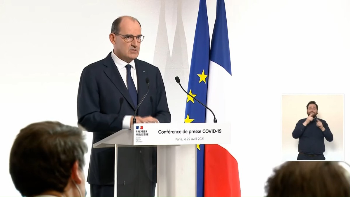Jean Castex le 22 avril 2021. // Source : Gouvernement Jean Castex le 22 avril 2021. // Source : Gouvernement