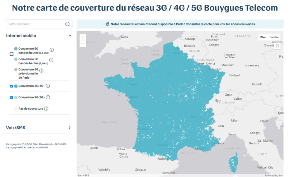 Couverture 4G Bouygues Couverture 4G Bouygues