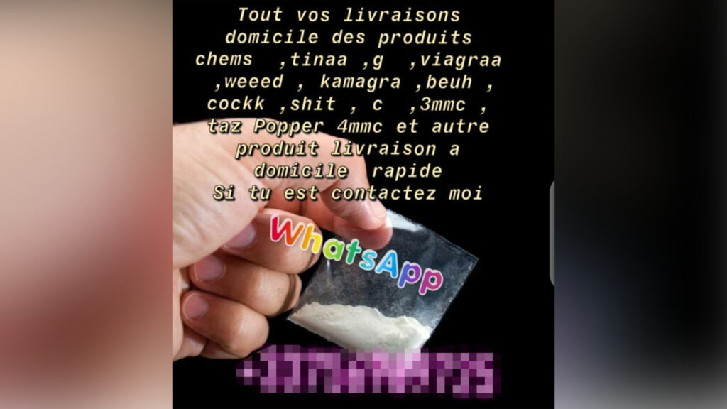 De la vente de drogue sur Telegram // Source : Numerama De la vente de drogue sur Telegram // Source : Numerama