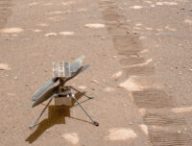 Ingenuity sur Mars (image retravaillée). // Source : Flickr/CC/Kevin Gill (image recadrée)