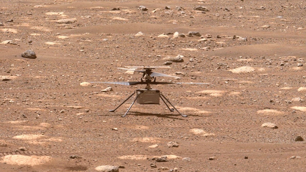 Ingenuity sur Mars. // Source : Flickr/CC/Nasa/JPL-Caltech/MSSS/ASU/Thomas Appéré (photo recadrée) Ingenuity sur Mars. // Source : Flickr/CC/Nasa/JPL-Caltech/MSSS/ASU/Thomas Appéré (photo recadrée)