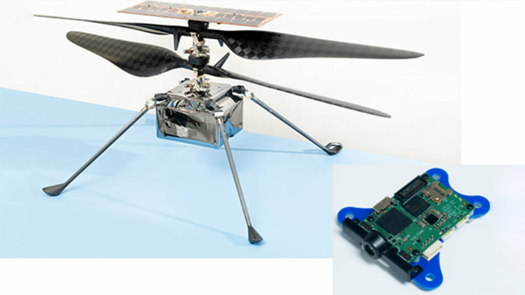 Le système Qualcomm au sein d'Ingenuity // Source : NASA/JPL-Caltech