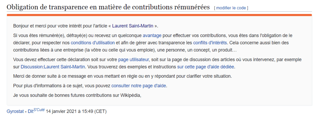 Un avertissement sur Wikipédia concernant les contributions rémunérées Un avertissement sur Wikipédia concernant les contributions rémunérées