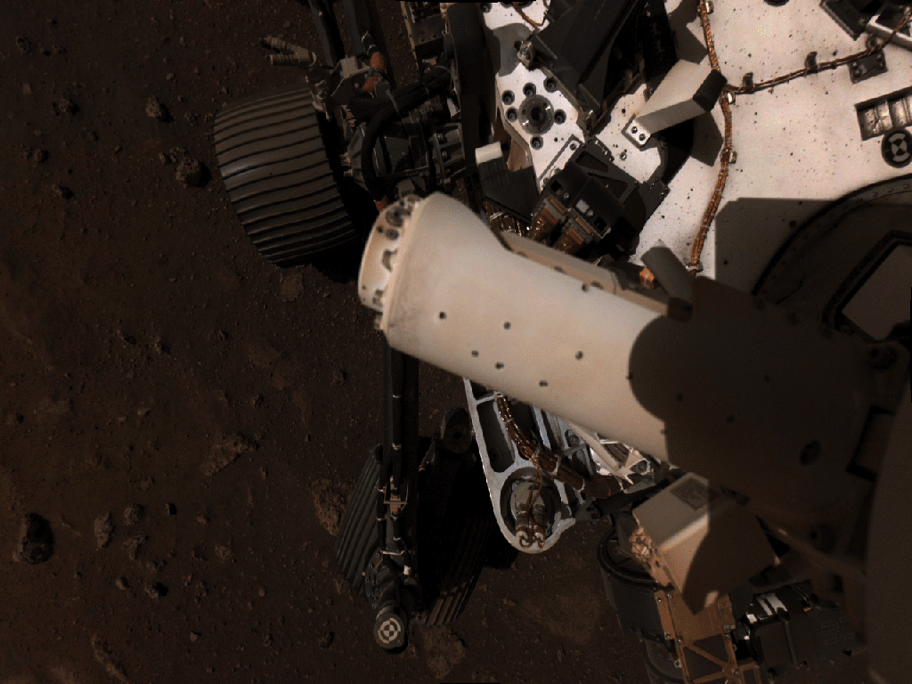 Déploiement de l'instrument MEDA le 28 février 2021. // Source : NASA/JPL-Caltech