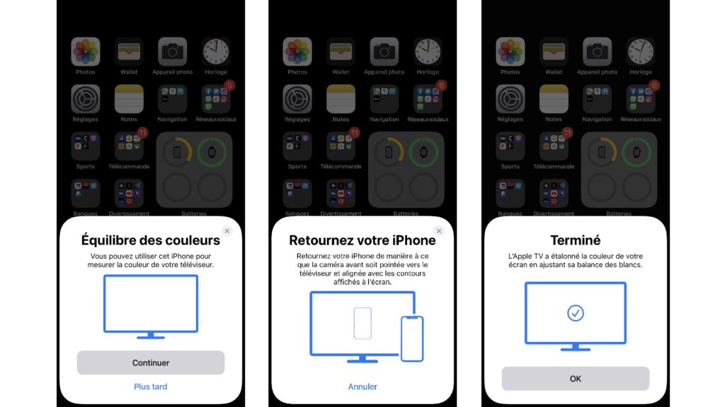 Régler son image via l'Apple TV // Source : Maxime Claudel pour Numerama Régler son image via l'Apple TV // Source : Maxime Claudel pour Numerama