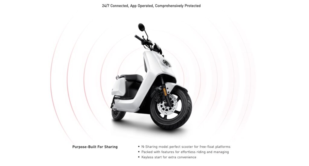 Les scooter Niu Sharing // Source : Niu Les scooter Niu Sharing // Source : Niu