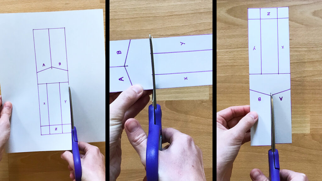 Les étapes pour la fabrication de l'hélicoptère en papier // Source : Nasa Les étapes pour la fabrication de l'hélicoptère en papier // Source : Nasa