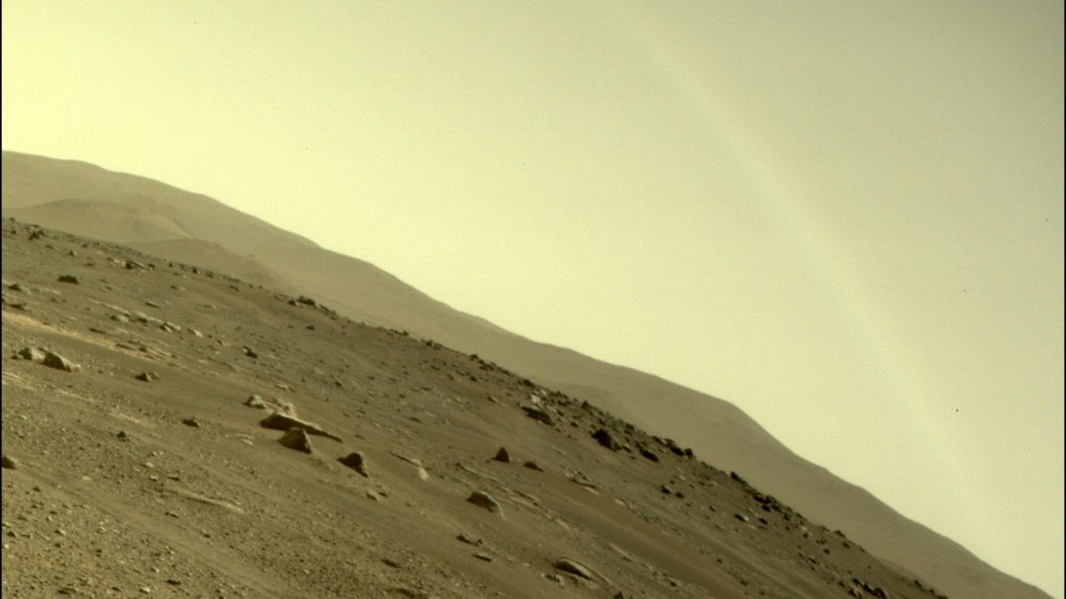 Une des photos prises par Perseverance sur Mars. // Source : NASA/JPL-Caltech (photo recadrée) Une des photos prises par Perseverance sur Mars. // Source : NASA/JPL-Caltech (photo recadrée)