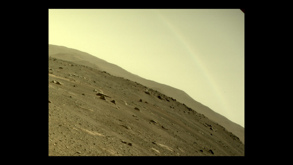Perseverance a pris cette image le 4 avril 2021. // Source : NASA/JPL-Caltech Perseverance a pris cette image le 4 avril 2021. // Source : NASA/JPL-Caltech