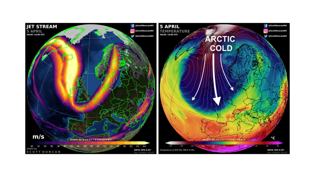 Ce qui se passe en Europe côté météo // Source : Scott Duncan Ce qui se passe en Europe côté météo // Source : Scott Duncan