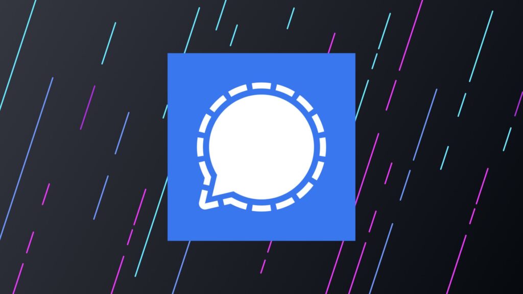 Le logo de Signal sur un fond Cyberguerre // Source : Numerama/Cyberguerre Le logo de Signal sur un fond Cyberguerre // Source : Numerama/Cyberguerre