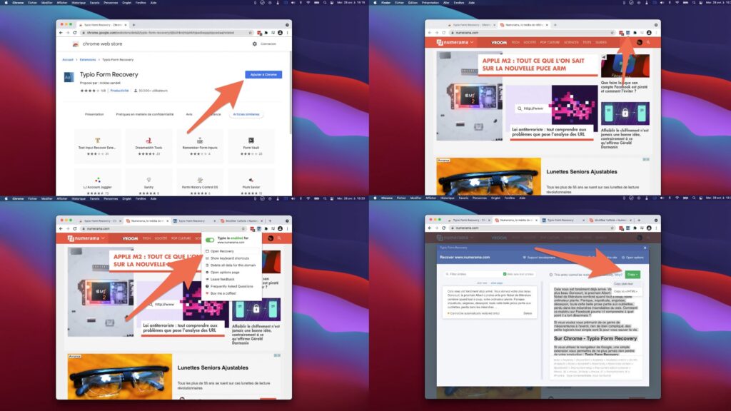 L'installation et l'utilisation de Typio est très simple // Source : Capture d'écran Numerama
