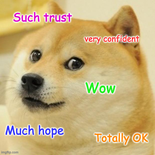 Un mème de Doge qui ne sait pas vraiment s'il peut faire confiance à Elon Musk ou pas Un mème de Doge qui ne sait pas vraiment s'il peut faire confiance à Elon Musk ou pas