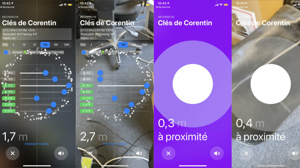 Les options de débuggage des Airtags // Source : Capture d'écran Les options de débuggage des Airtags // Source : Capture d'écran