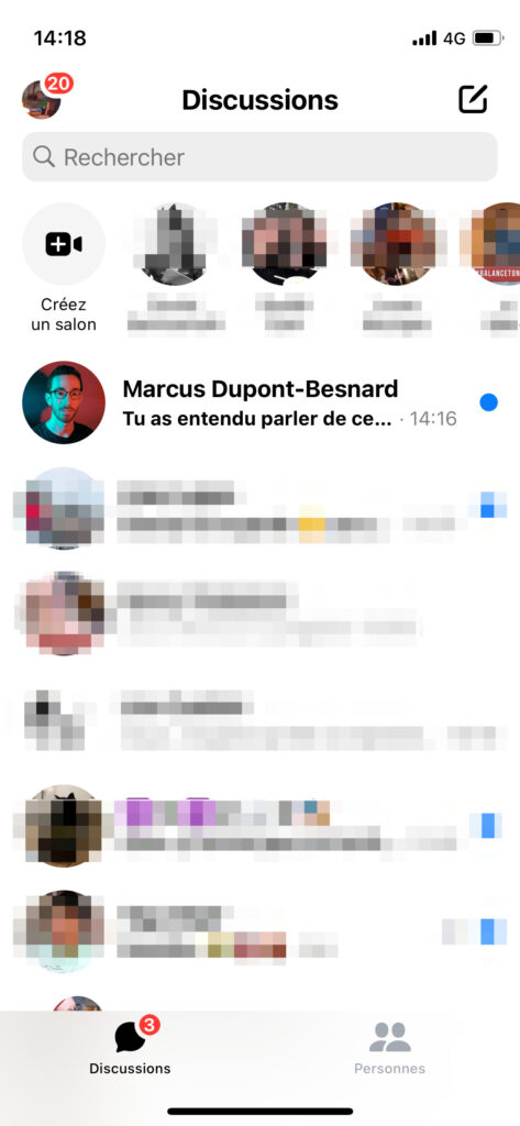 Un nouveau message non lu dans Messenger ! Un nouveau message non lu dans Messenger !