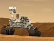 Vue d'artiste de Curiosity sur Mars. // Source : NASA/JPL Caltech, 2011 (image recadrée)