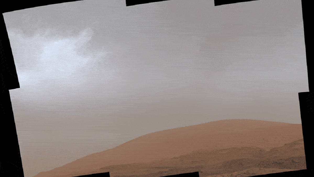 Les nuages vus par Curiosity, le 19 mars 2021. // Source : NASA/JPL-Caltech/MSSS Les nuages vus par Curiosity, le 19 mars 2021. // Source : NASA/JPL-Caltech/MSSS