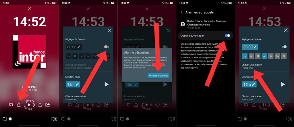 Comment utiliser l'alarme radio sur Android // Source : Numerama Comment utiliser l'alarme radio sur Android // Source : Numerama