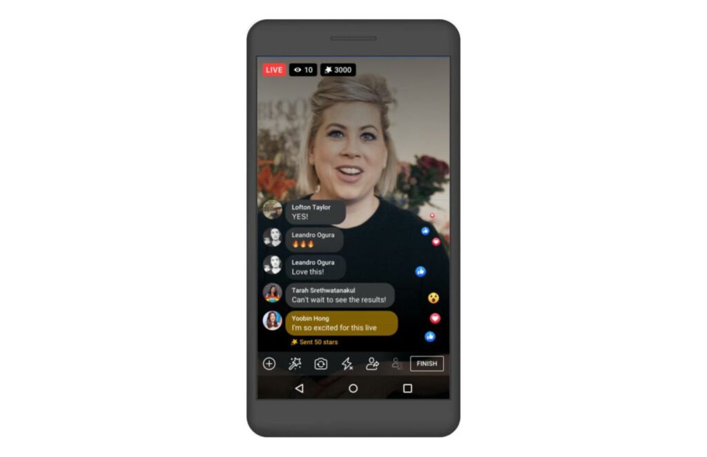 Facebook live étoiles Facebook live étoiles