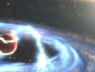 Vue d'artiste de PDS 70b. // Source : SCIENCE: McDonald Observatory–University of Texas, Yifan Zhou (UT) ILLUSTRATION: NASA, ESA, STScI, Joseph Olmsted (STScI) Vue d'artiste de PDS 70b. // Source : SCIENCE: McDonald Observatory–University of Texas, Yifan Zhou (UT) ILLUSTRATION: NASA, ESA, STScI, Joseph Olmsted (STScI)
