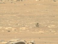 Ingenuity sur Mars le 7 mai 2021. // Source : NASA/JPL-Caltech/ASU (photo recadrée) Ingenuity sur Mars le 7 mai 2021. // Source : NASA/JPL-Caltech/ASU (photo recadrée)