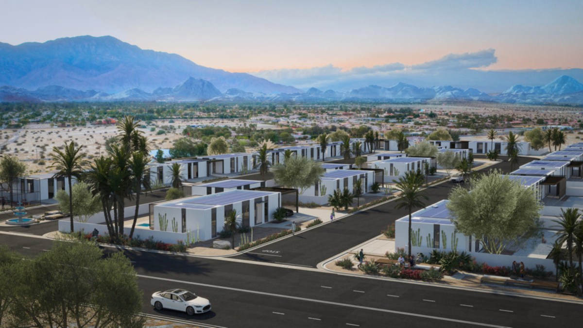 Le futur quartier de maisons imprimées en 3D de Mighty Buildings en Californie. // Source : Mighty Buildings / EYRC Architects Le futur quartier de maisons imprimées en 3D de Mighty Buildings en Californie. // Source : Mighty Buildings / EYRC Architects